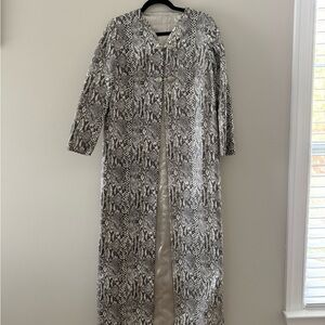 Snakeskin Pattern Long Coat